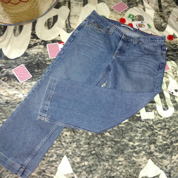 Tommy Hilfiger Straight Leg Crop Jeans 12 - Picture 1 of 7